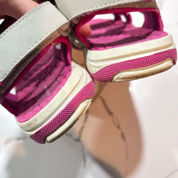 Eddie Bauer | Girls Madison Pink Gray Sporty Sandals Size 3 - Picture 7 of 13